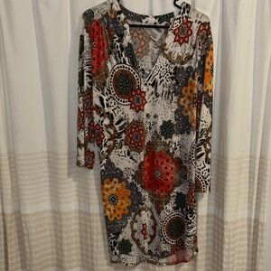 Floral Multicolor Women's Dress